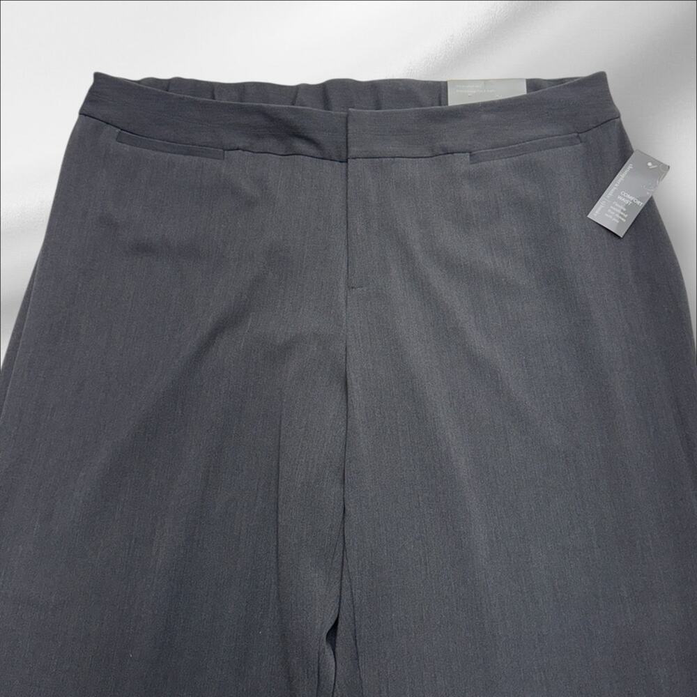 CJ BANKS Women’s 24W Gray MODERATELY CURVY Trouser Leg Pant